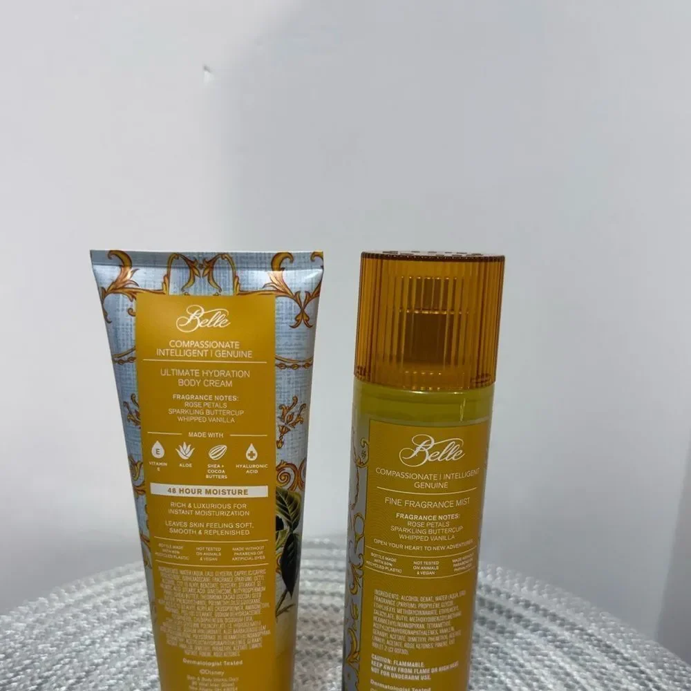 BBW Disney Princess Belle Fragrance Mist and Body Cream Set of 2 NWT